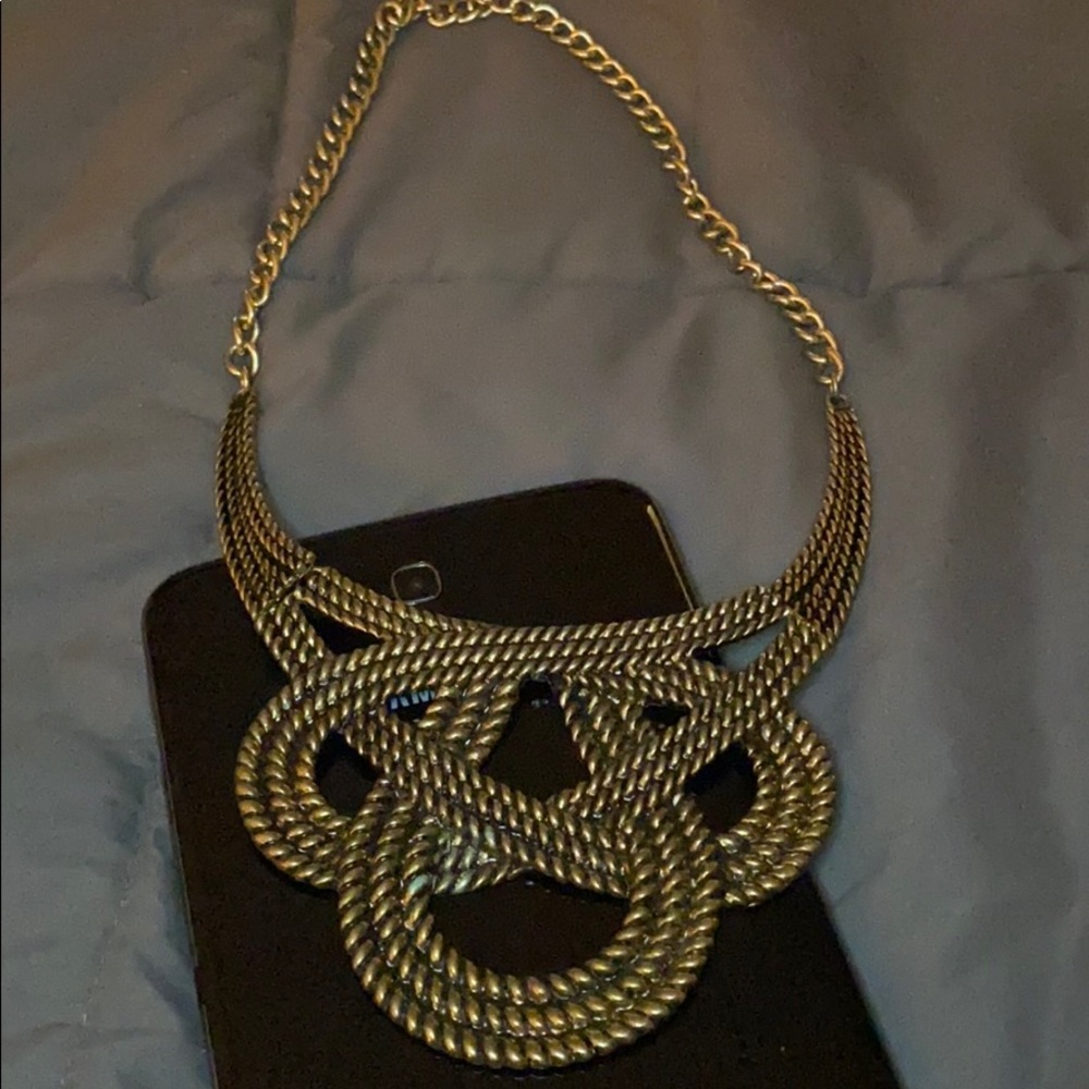 Gold rope necklace